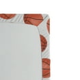 thumbnail image 3 of Ambesonne Basketball Fitted Sheet 2 Pcs Set, Realistic Style Ball, Queen, Pale Cinnamon White, 3 of 3
