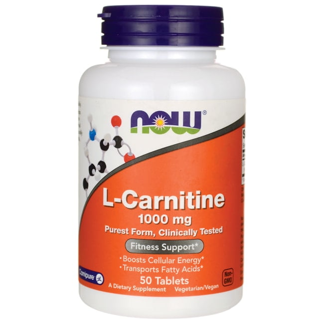 L Carnitine 1000 mg by Now Foods - 50 Tablets