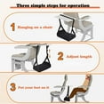 thumbnail image 3 of Airplane Travel Foot Hammock, No Collapse Foot Rest for Plane Travel with Extended Adjustment Strap, Portable Desk Foot Hammock with Thickened Foam, Foot Sling Travel Essentials to Relax Your Feet, 3 of 7