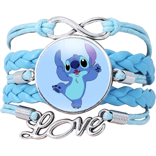 Pulsera de puntada para fiesta, regalo de Lilo y Stitch, cosas de puntada, joyería para mujeres y niñas, pulsera, regalos de cumpleaños