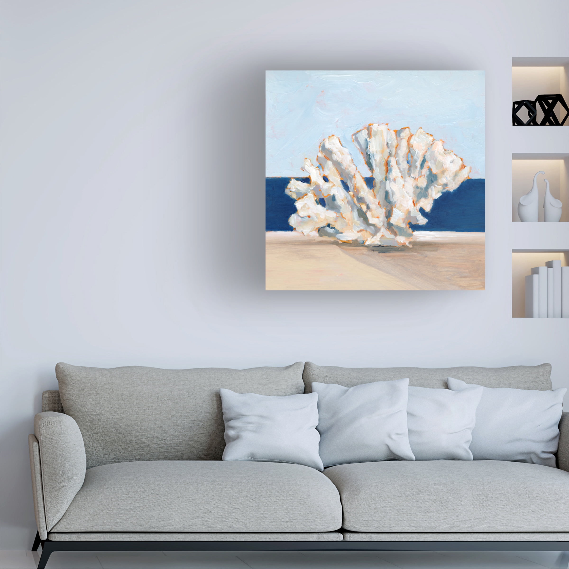 Ethan Harper 'Coral By the Shore I' Canvas Art