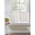 thumbnail image 3 of Half Window Curtains 24 Inches Long, Farmhouse Beige White Striped Window Treatment Curtain Drapes, Modern Stripes Short Curtains Tiers for Kitchen Over Sink, 27.5"x24", 2 Panels, 3 of 7
