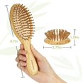 thumbnail image 1 of Cepillo de pelo de paleta de bambú - Cepillo para desenredar de cerdas de bambú f, 1 of 4