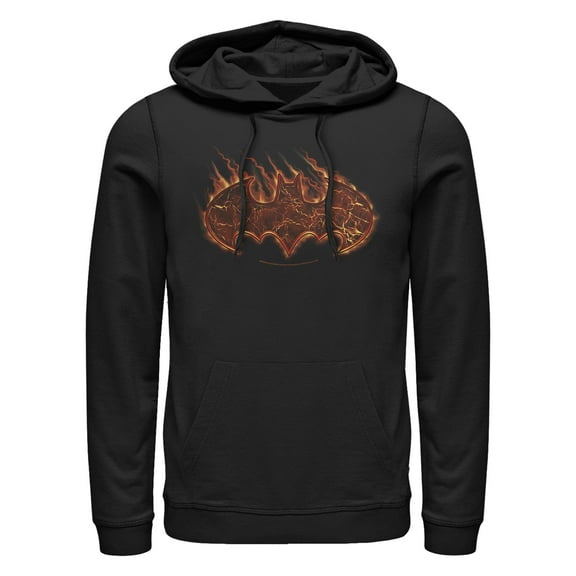 Men's Batman Torched Logo  Pull Over Hoodie