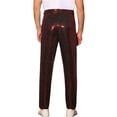 thumbnail image 3 of INSPIRE CHIC Sequins Pants for Men's Party Disco Shiny Straight Leg Trousers 30 Red, 3 of 5