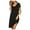 Black, variant on asdoklhq Womens Plus Size Clearance Dresses,Women's Casual Solid Pleated Round Neck Patchwork Nightdress Dress