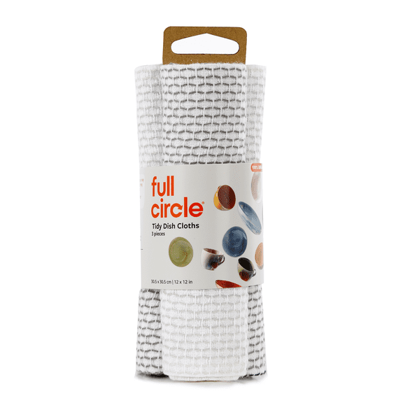 Full Circle Tidy Dish Cloth 3pk - 100% organic cotton