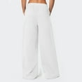 thumbnail image 5 of Wide Leg Pants Women Sweatpants High Waisted Fleece Baggy Sweatpants Full Length Lightweight Active Track Pants White XL, 5 of 7