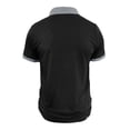 thumbnail image 4 of Men's Polo Shirts Collar Color Blocked Short Sleeved Button Pocket Polo Shirt Top, 4 of 8