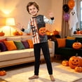 thumbnail image 5 of Ultra Soft Matching Family Halloween Pajamas PJs Set, Spooky Pumpkin Ghost Long Sleeve Top Pants Lounge Sleepwear Outfits, 5 of 6