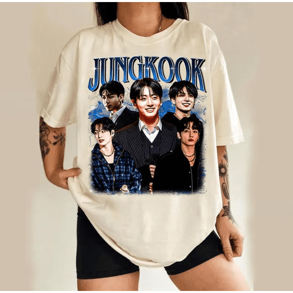 Jungkook Kpop BTSS Graphic T-Shirt, Kpop Music Band Unisex Tee