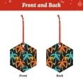 thumbnail image 2 of KLL Palm Trees Pattern Acrylic Christmas Ornaments,1 PCS Xmas Tree Decor with Ribbon 3" Christmas Décor Christmas Pendant for Hanging on Tree & Party Favors-Hexagon, 2 of 7