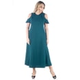 thumbnail image 2 of Plus Size Ruffle Cold Shoulder Maxi Dress, 2 of 6