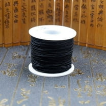 1 Roll Round Elastic Cord Stretchy Thread Stretch String for Clothing Sewing Jewelry Making Black 1.2mm 109.36 Yards(100m)/roll for DIY