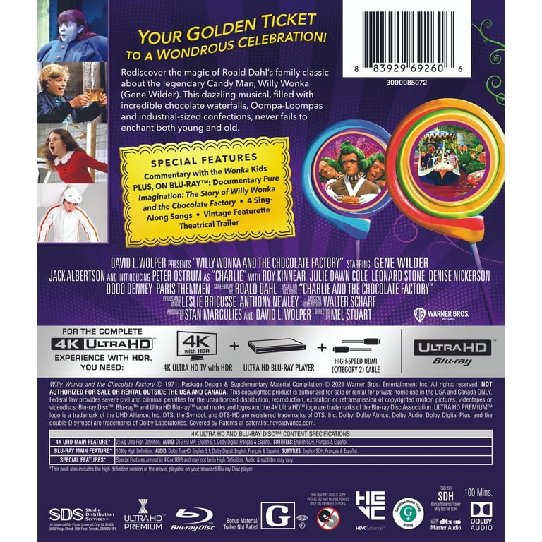 willy wonka and the chocolate factory dvd
