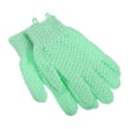thumbnail image 1 of Guantes de ducha de nylon únicos 1 par Guantes exfoliantes para baño 8.07"x4.92" Verde, 1 of 6