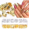 thumbnail image 4 of 4 cajas de esmaltes de uñas con purpurina dorada, plateada y cobriza para decoración de uñas (2 cajas/12 compartimentos), 4 of 5