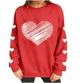 thumbnail image 5 of Fewfanhot Womens Tops Valentines Day Sweatshirt for Women Funny Love Heart Shirts Casual Valentine Pullover Long Sleeve Tops, 5 of 8