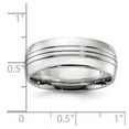 thumbnail image 2 of Cobalt Polished Grooved 8mm Band Size 11 Ring for Women and Men - 8.0 Grams, 2 of 2