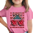 thumbnail image 2 of Avrnliq Girls Patriotic Cherry American Flag T-Shirt, 4th of July Kids Graphic Tee, USA Stars Stripes Summer Casual Short Sleeve Shirt, Independence Day Gift,Size 3-4T, 2 of 6