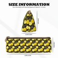 thumbnail image 4 of Naloa Geometric Pattern with Bee Print Leather Pencil Case - Portable Big Capacity Pencil Pouch Organizer Bag Stationery Bag for Work & Office Pencil Pen Case, 4 of 5