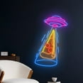 thumbnail image 2 of Handmadetneonsign UFO Abduction Pizza Led Sign, UFO Pizza Neon Sign, Wall Decor, UFO Pizza Light, 2 of 5