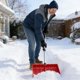 thumbnail image 4 of Pala De Nieve Pala quitanieves desmontable con hoja ancha de plástico y mango ergonómico para quitar nieve pesada (roja) Rkxzt, 4 of 9