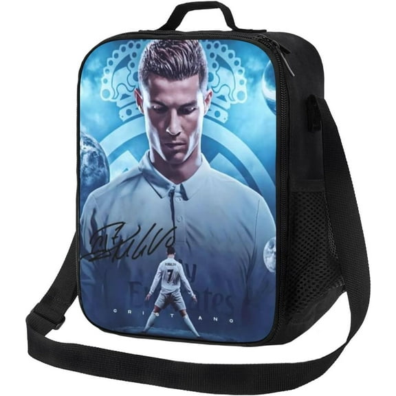Soccer Player #7 Lunch Bag Cristiano Ronaldo Cooler Bag For School/Work/Party/Travel/Picnic Football Fans Lunch Box-Style 1