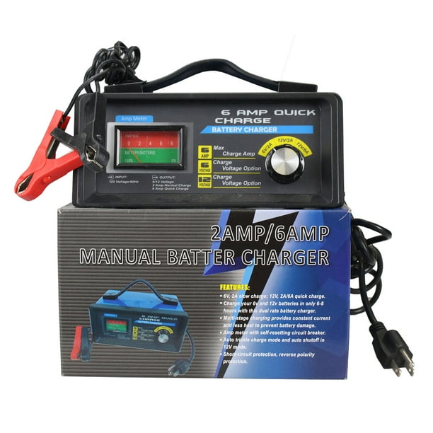 Automotive Battery Charger 6V, 12V Trickle Charge, Quick Charge