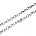 thumbnail image 5 of K-KED Solid 925 Sterling Silver Chain Men 6mm Oval Rolo Link Necklace 32g/27.5inch, 5 of 7