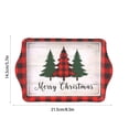 thumbnail image 3 of ABPWLY 4pc Hand Painted Crossborder Santa Claus Pines Tree Shaped Ceramic Plates Breakfast Plates Dessert Snack Plates Christmas Tableware Clearance Kitchen Canada Days Kitchen Christmas, 3 of 6