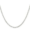 thumbnail image 3 of Auriga Fine Jewelry 925 Sterling Silver Diamond-cut 3 mm 3 Short Plus 1 Long Cable Link Chain Necklace for Women 16", 3 of 6
