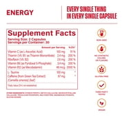 HABIT Energy Supplement, Supports Mental Alertness & Focus, Green Tea Extract, Vitamins B & C, 60 Capsules