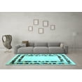 thumbnail image 3 of Ahgly Company Indoor Rectangle Solid Light Blue Modern Area Rugs, 2' x 5', 3 of 4