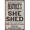 thumbnail image 1 of BEATRICE'S She Shed Sign Lady Cave Sign Gift 16 x 24 Matte Finish Metal 116240082173, 1 of 1
