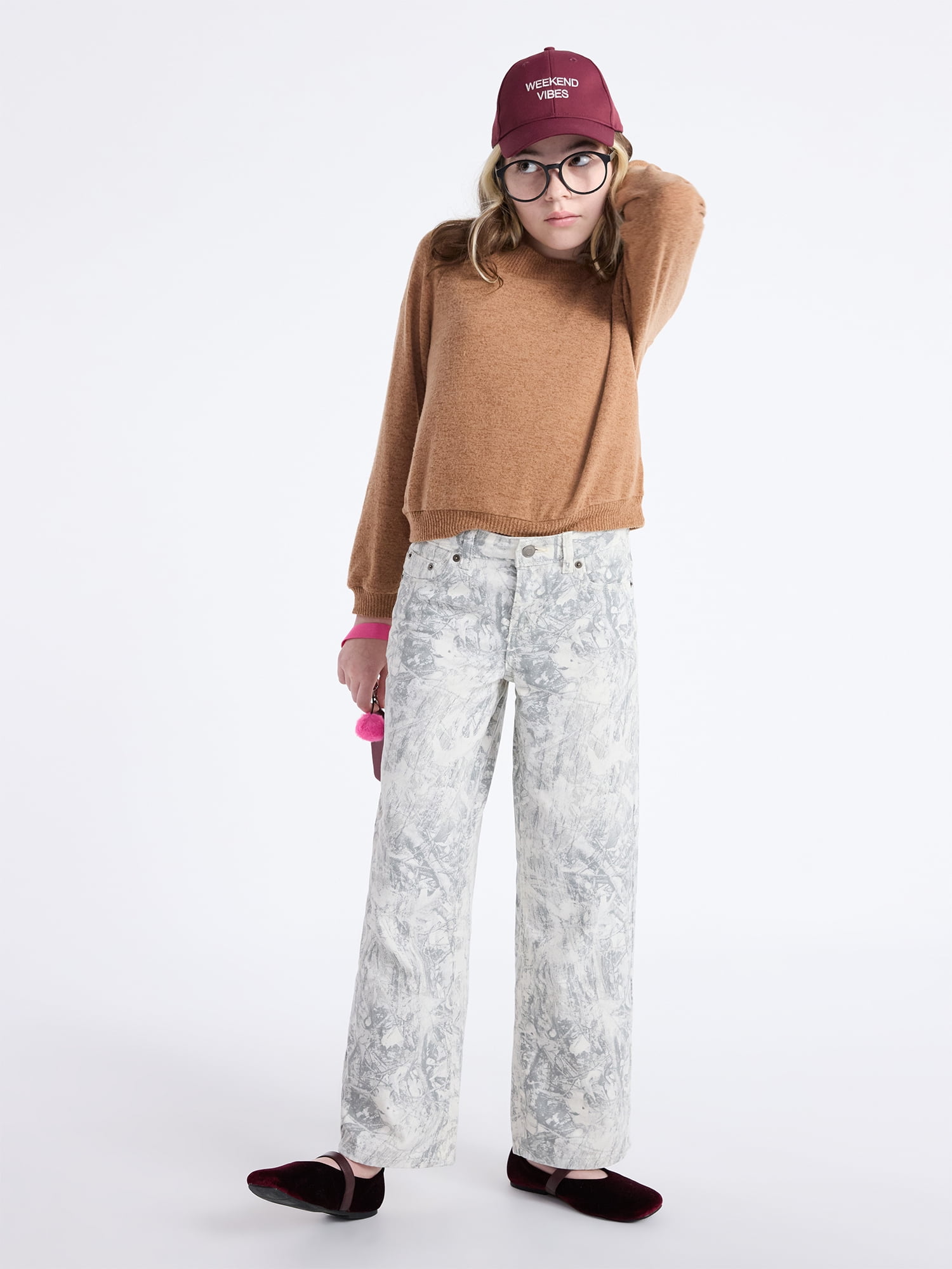 Weekend Academy Girls Baggy Straight Jeans, Sizes 5-18