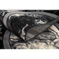 thumbnail image 2 of MDA Rug Imports Rhodes Collection Abstract Rounds Area Rug 5'2'' x 7'5'' - Anthracite Gray, 2 of 5