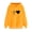 Yellow, variant on Women Long Sleeve Puff Hooded Trendy Cute Graphic Sweatshirts Teenager Drawstring Crew Neck Blouses with Pockets,Black,Medium