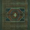 thumbnail image 1 of Ahgly Company Indoor Square Persian Turquoise Blue Traditional Area Rugs, 5' Square, 1 of 4