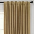 thumbnail image 3 of Half Price Drapes Flax Gold Faux Dupioni Silk Blackout Curtains for Bedroom(1 Panel),50WX 96L, 3 of 13