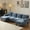 Blue-Chenille, variant on Ktaxon U-Shaped Sectional Sofa, 111"  Chenille Couch, 4 Seat Lounge Sleeper with Double Chaise for Living Room Off White