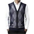 thumbnail image 6 of Cardigan for Men Casual Button Down Knit Vest Sweater Vinatge Fall Spring Outfits for Loungwear & Workwear Gray 3XL, 6 of 8
