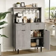 thumbnail image 1 of BeesClover Fluted Sideboard Buffet Cabinet with Storage, Modern Coffee Bar Cabinet with Adjustable Shelves and 2 Drawers, Wooden Buffet Console Table for Kitchen, Dining Room, Living Room, 1 of 9