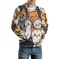 thumbnail image 5 of Cute Kitty Crowd Men's Women New Sweatshirt Hoodie Men's Plus Size Sweatshirt Hooded Sweatshirt 3d Printed Street Men's Cloth, 5 of 6