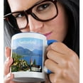 thumbnail image 2 of 3drose, Switzerland Tourist Travel Souvenir - Swiss Landscape Photo of Pretty Lake Town Weggis Near Lucerne, 15oz Two-tone Blue Mug, 2 of 6
