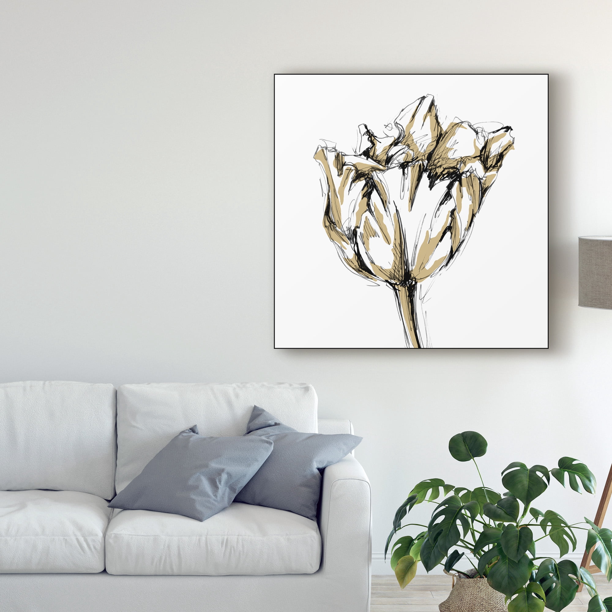 Trademark Fine Art 'Tulip Sketch I' Canvas Art by Ethan Harper