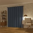 thumbnail image 2 of Sun Zero Oslo Extreme 100% Blackout Grommet Curtain Panel, 52"X84", Denim Blue, 1-Piece Single Panel, 2 of 10