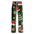 thumbnail image 5 of Satingcolo Christmas Pajama Pants for Women Christmas Elastic Waist Straight Pants Comfortable Festive Holiday Sleepwear Pajama, 5 of 5
