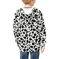 thumbnail image 4 of DISNIMO Cow Print Hoodie Kids Girls Zip Up Hoodie Size 14-16 Zipper Hoodies for Boys Hoodies Jack Sweatshirt Kids Hoodie Sweatshirts Zip Hooded Jacket Youth Streetwear Hoodie Jackets Child Clothes, 4 of 7