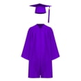 thumbnail image 1 of renvena Robe de Collation des Grades pour Enfants avec Pompon Uniforme Scolaire Violet 21, 1 of 6